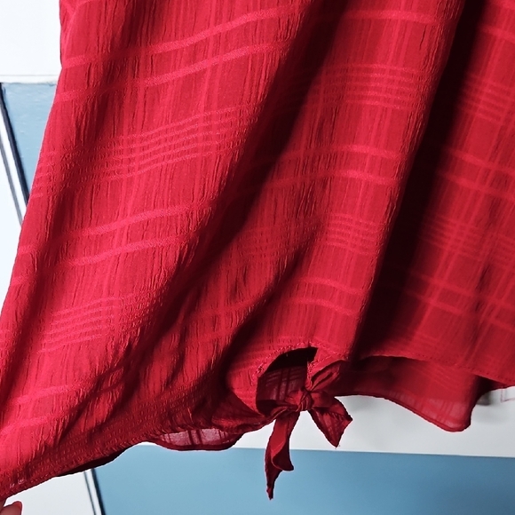 DELETING SOON! A. Byer Maroon Red Cut Out Women's Top - Picture 4 of 9